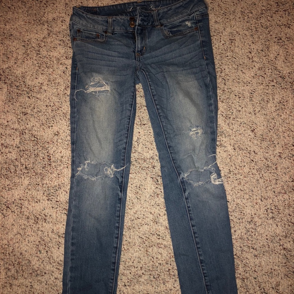 American Eagle distressed skinny jeans